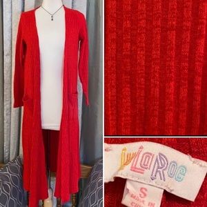 Lularoe Sarah Duster Jacket Sweater Ribbed